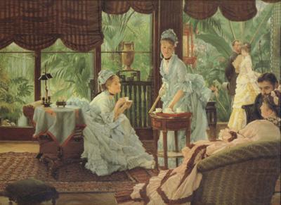 In The Conservatory (Rivals) (nn01), James Tissot